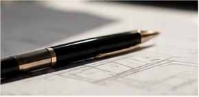 Premium pen on real estate plans